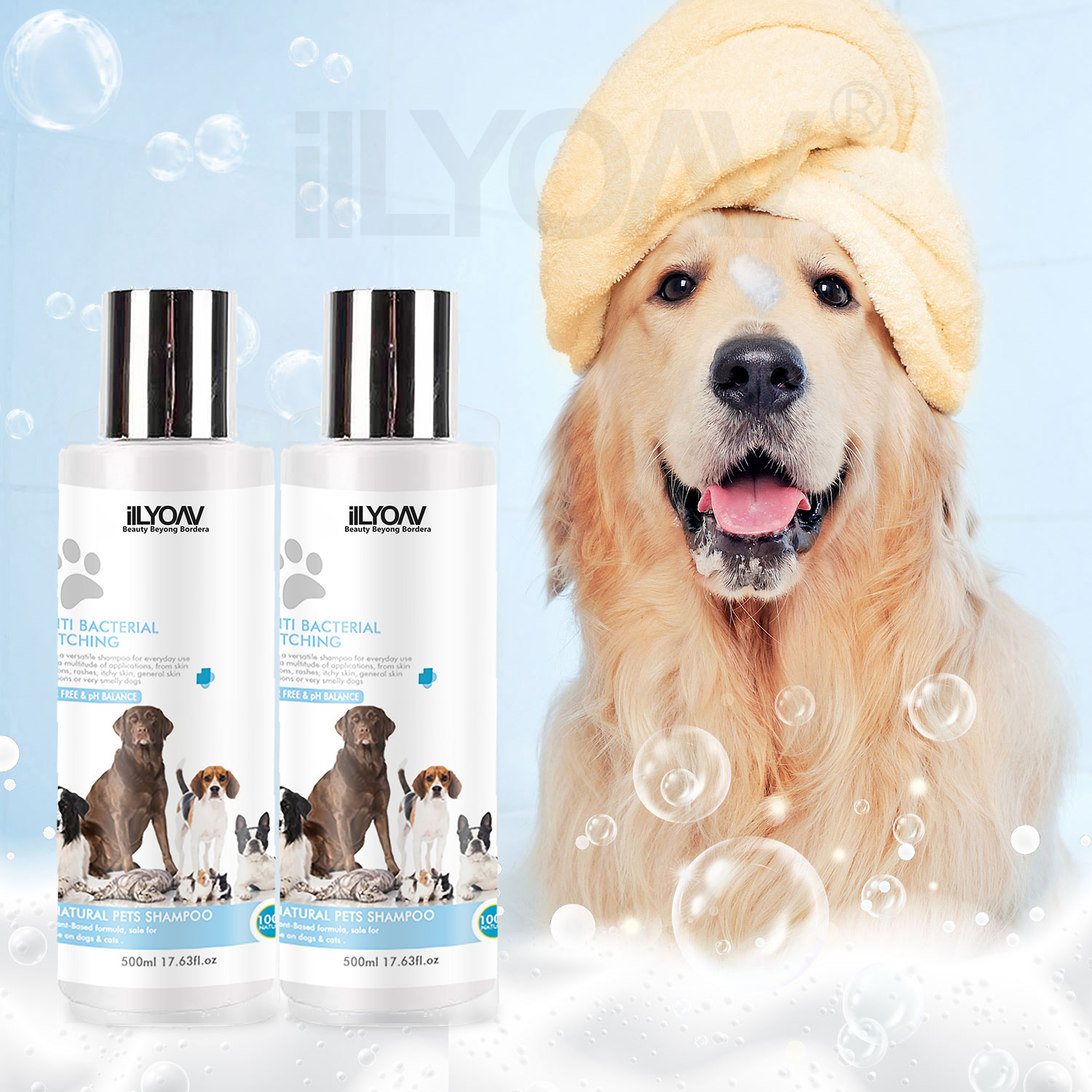 ilLYOAV Pets Shampoo-Anti Pruritic for Dogs & cats